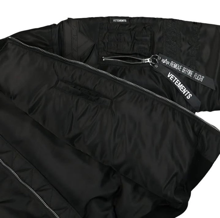 Vetements x Alpha Industries Blackout Racing Bomber Jacket