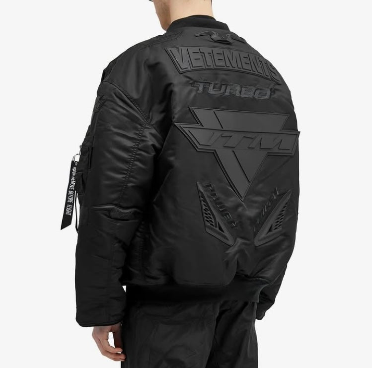 Vetements x Alpha Industries Blackout Racing Bomber Jacket