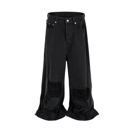 Vetements Destroyed Black Jeans