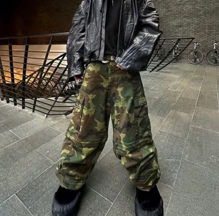 Vetements Khaki Patched Camo Cargo Pants